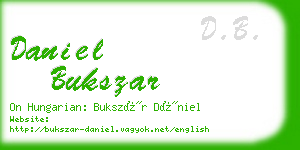 daniel bukszar business card